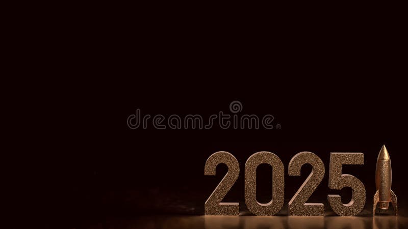 номер 2025 и ракета для бизнес-концепции 3d бесплатная иллюстрация