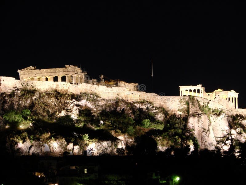 ноча athens стоковые изображения rf ноча athens стоковые изображения rf