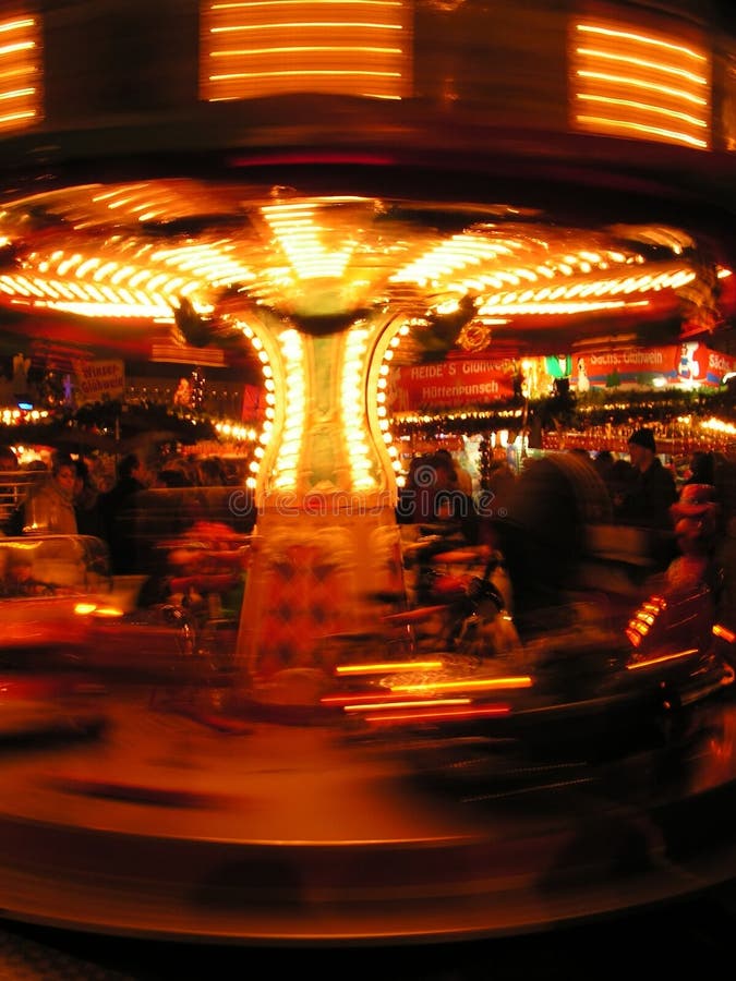 ноча carousel стоковая фотография rf ноча carousel стоковая фотография rf