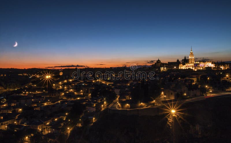 ноча toledo стоковое изображение ноча toledo стоковое изображение