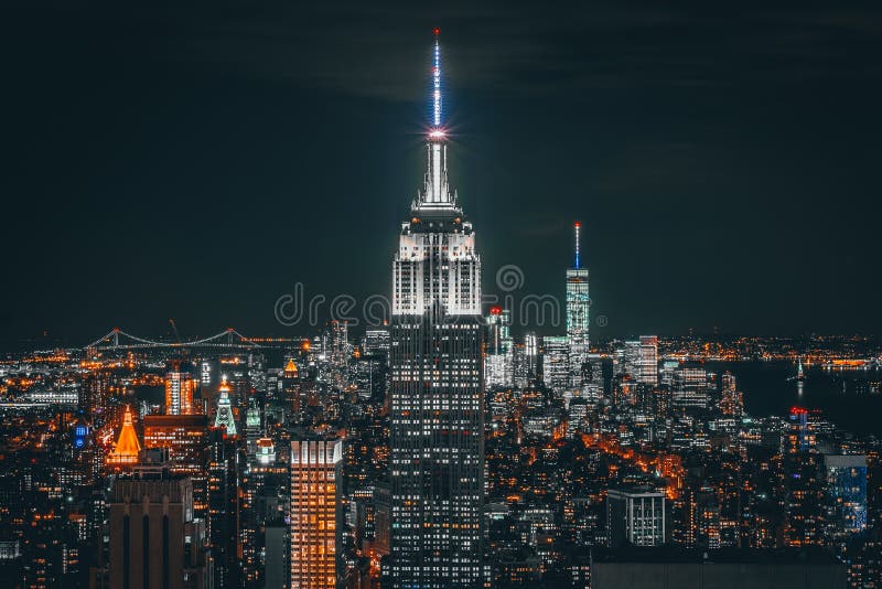 ноча york города новая стоковые фотографии rf