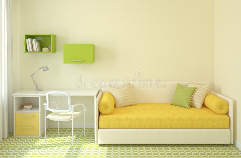 Colorful interior of playroom. 3d render. Colorful interior of playroom. 3d render.