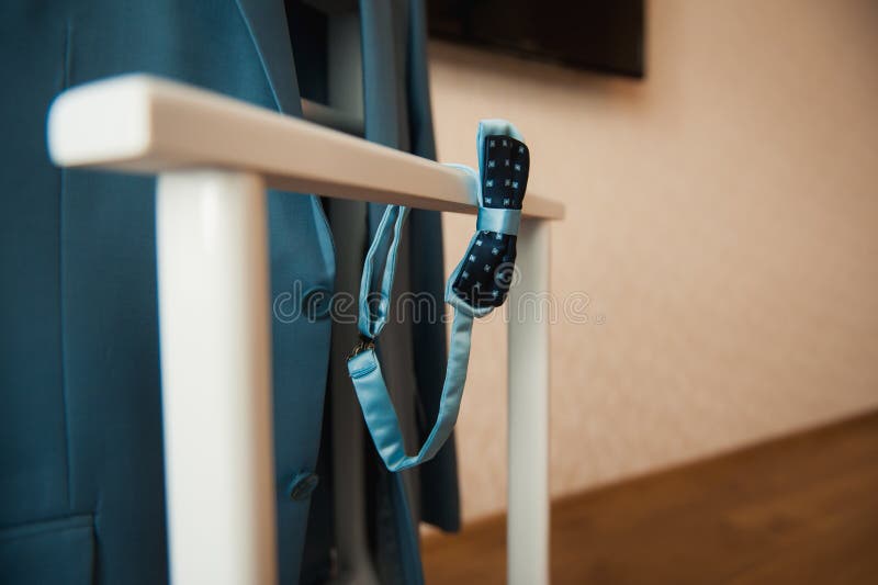 Одежды Groom установленные Бабочка, запонки для манжет и бабочка свадьбы стоковое изображение