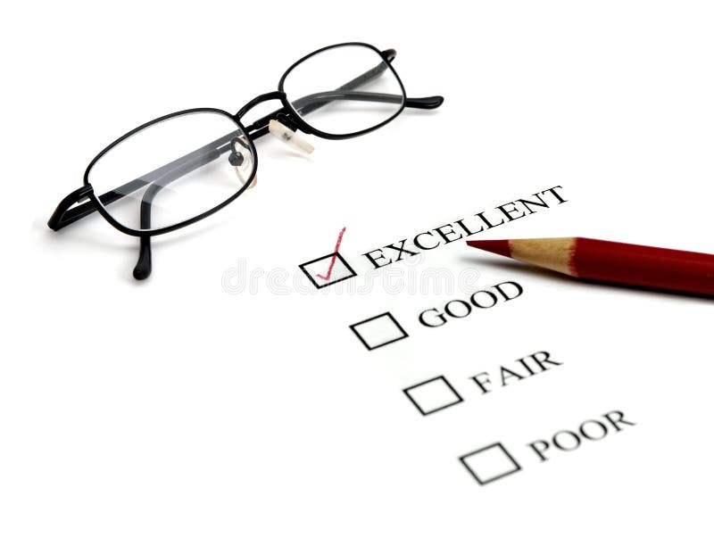 Checklist of Options from Excellent to Poor. Checklist of Options from Excellent to Poor