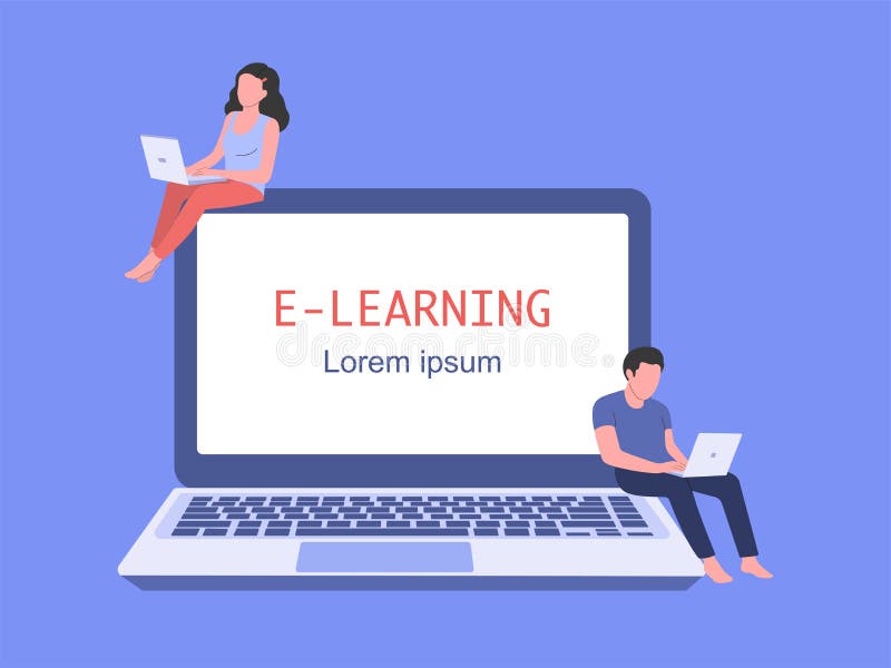 обучение в Интернете на дому. иллюстрация вектора Иллюстрация вектора ...