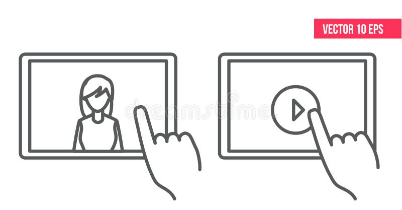 Обучение по Интернету, видео- консультация, линия значок образования, рабочий стол студента с ноутбуком, онлайн значком вектора о иллюстрация вектора Обучение по Интернету, видео- консультация, линия значок образования, рабочий стол студента с ноутбуком, онлайн значком вектора о иллюстрация вектора