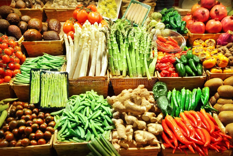 Vegetables at a market stall. Vegetables at a market stall