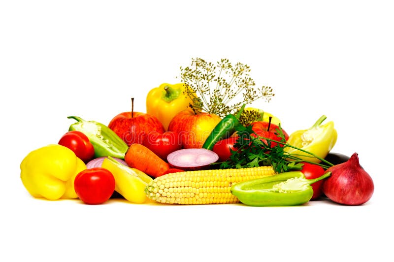 Vegetables isolated on a white background. Vegetables isolated on a white background