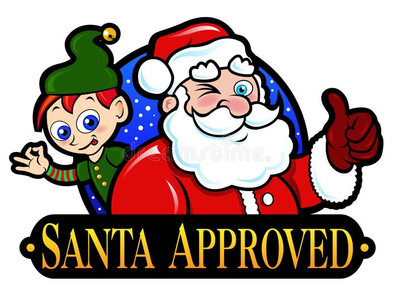 Download одобренное уплотнение Santa Иллюстрация вектора - иллюстрации насчитывающей хлопья, прелестное: 18384602