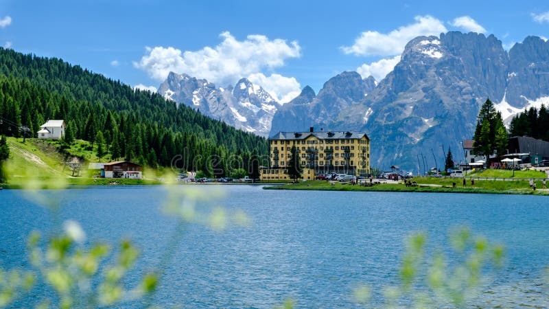 Lake Misurina is the largest natural lake of the Cadore and it is 1,754 m above sea level. The lake`s perimeter is 2.6 km long, while the maximum depth is 5 m. Lake Misurina is the largest natural lake of the Cadore and it is 1,754 m above sea level. The lake`s perimeter is 2.6 km long, while the maximum depth is 5 m