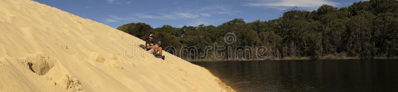 Beautiful Lake Wabby, Fraser Island, Queensland, Australia. Beautiful Lake Wabby, Fraser Island, Queensland, Australia