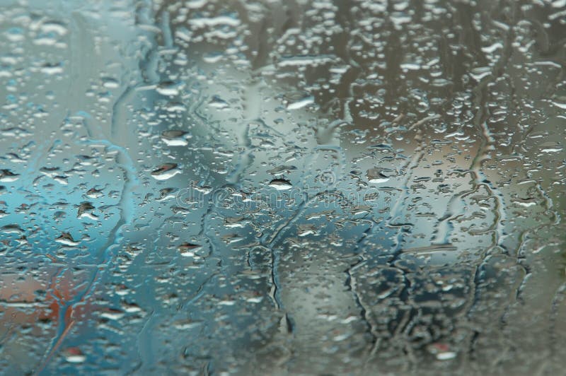 Rain drops on a window of car. Rain drops on a window of car