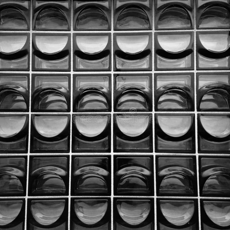 Textured Window made of blown-glass in black and white. Textured Window made of blown-glass in black and white