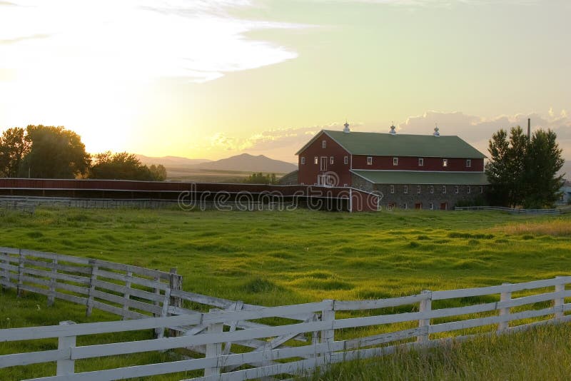 Wooden Fence by the Countryside Ranch. Wooden Fence by the Countryside Ranch