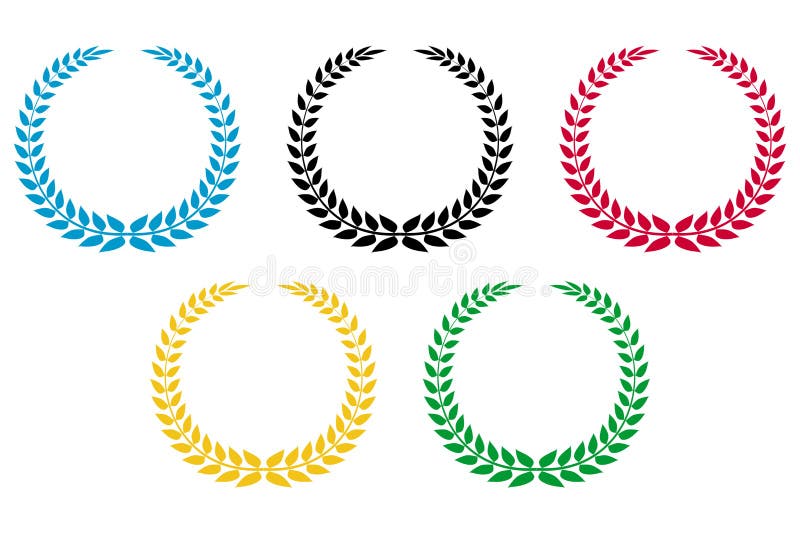 The olympic wreath vector Illustrations. The olympic wreath vector Illustrations