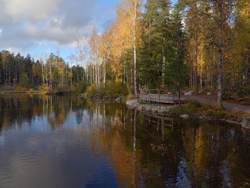 оллиланлампи в финнише. стоковые изображения rf