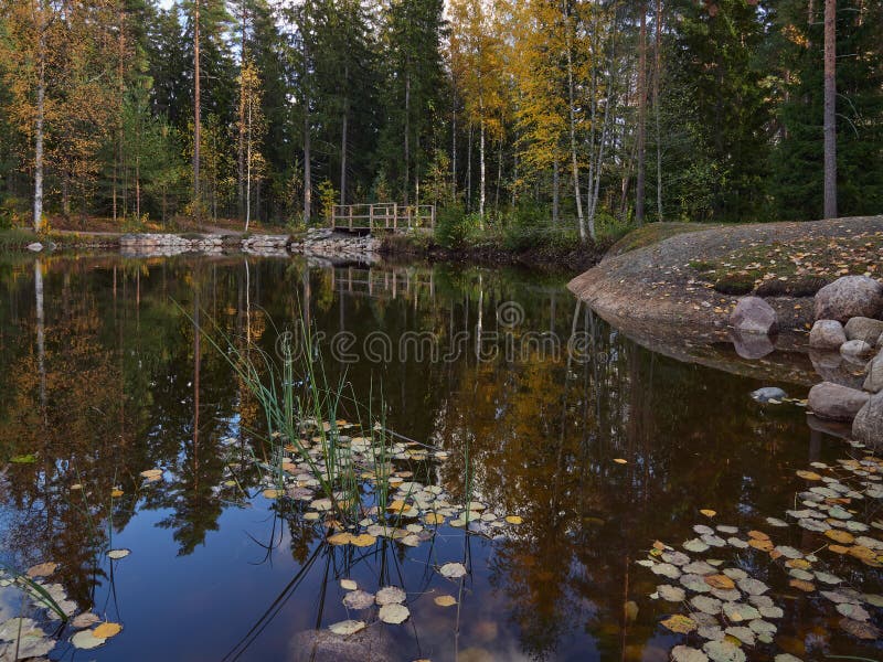 оллиланлампи в финнише. стоковые изображения