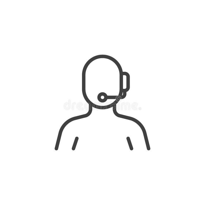 Оператор центра телефонного обслуживания с линией значком шлемофона бесплатная иллюстрация Оператор центра телефонного обслуживания с линией значком шлемофона бесплатная иллюстрация