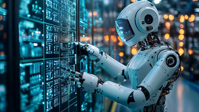 Операционный сервер Robot иллюстрация штока
