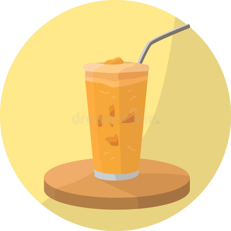 Оранжевый напиток Smoothie с отбензиниваниями иллюстрация штока Оранжевый напиток Smoothie с отбензиниваниями иллюстрация штока
