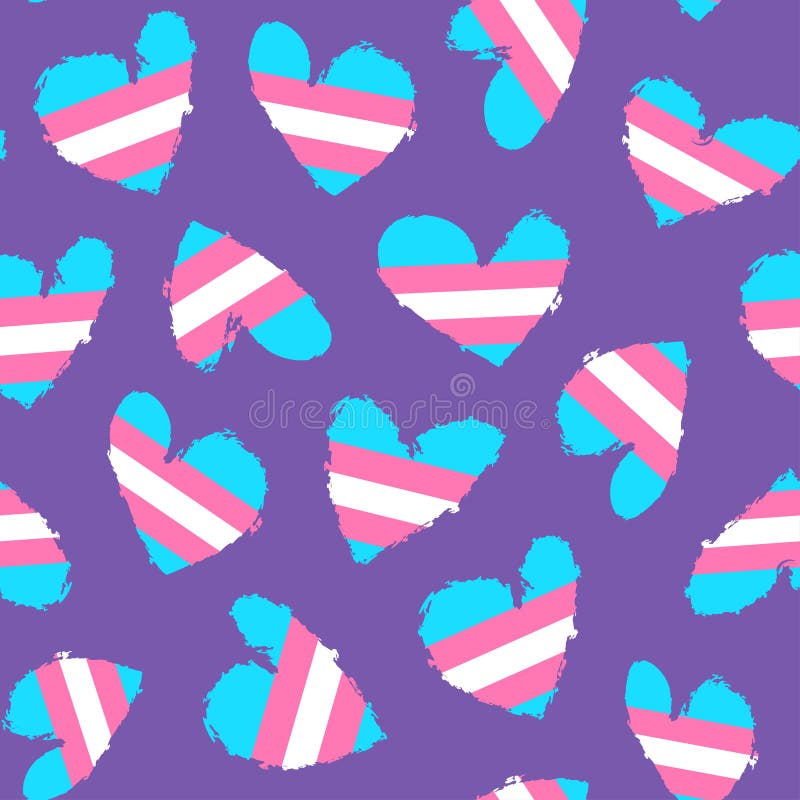 Transgender hearts pattern