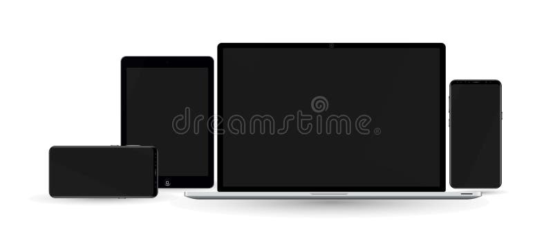 Set Mock-up of realistic devices royalty free illustration Set Mock-up of realistic devices royalty free illustration