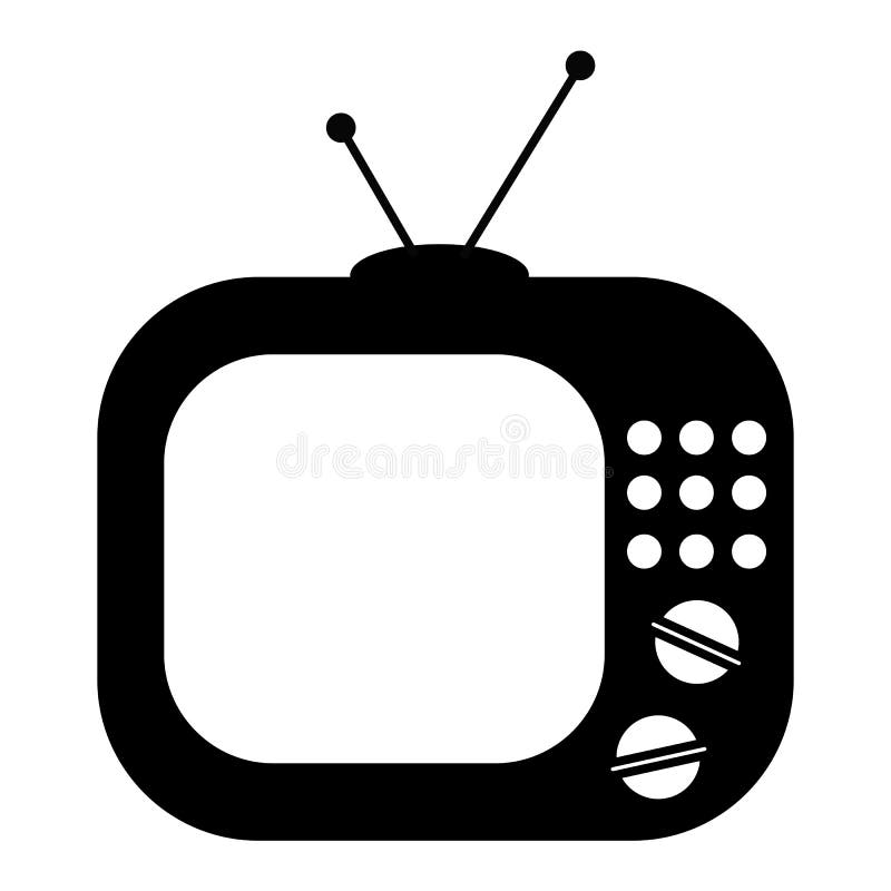 Retro tv on a white background. Icon. Vector. stock illustration Retro tv on a white background. Icon. Vector. stock illustration