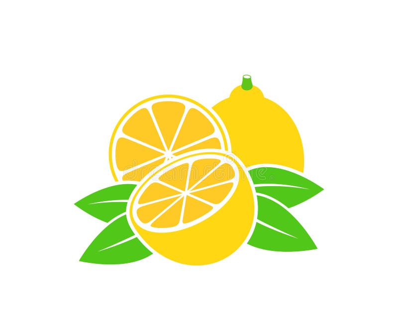 Lemon Logo. Isolated Lemon on White Background Stock Vector