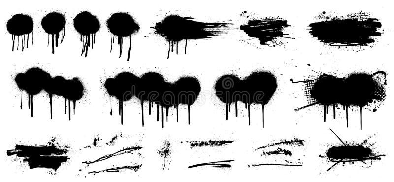 Stencil graffiti spray template royalty free illustration