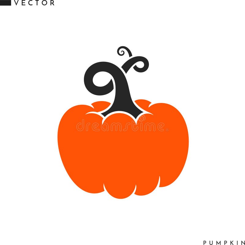 Ripe pumpkin. Isolated vegetable on white background stock illustration