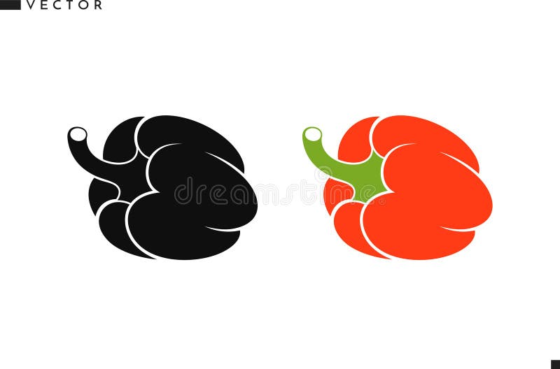 Bell pepper vector. Organic food icon. Natural vegetable sign. Vector illustration (EPS) royalty free illustration
