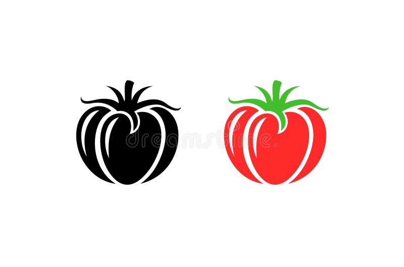 Ripe vegetable icon. Red tomato sign vector illustration