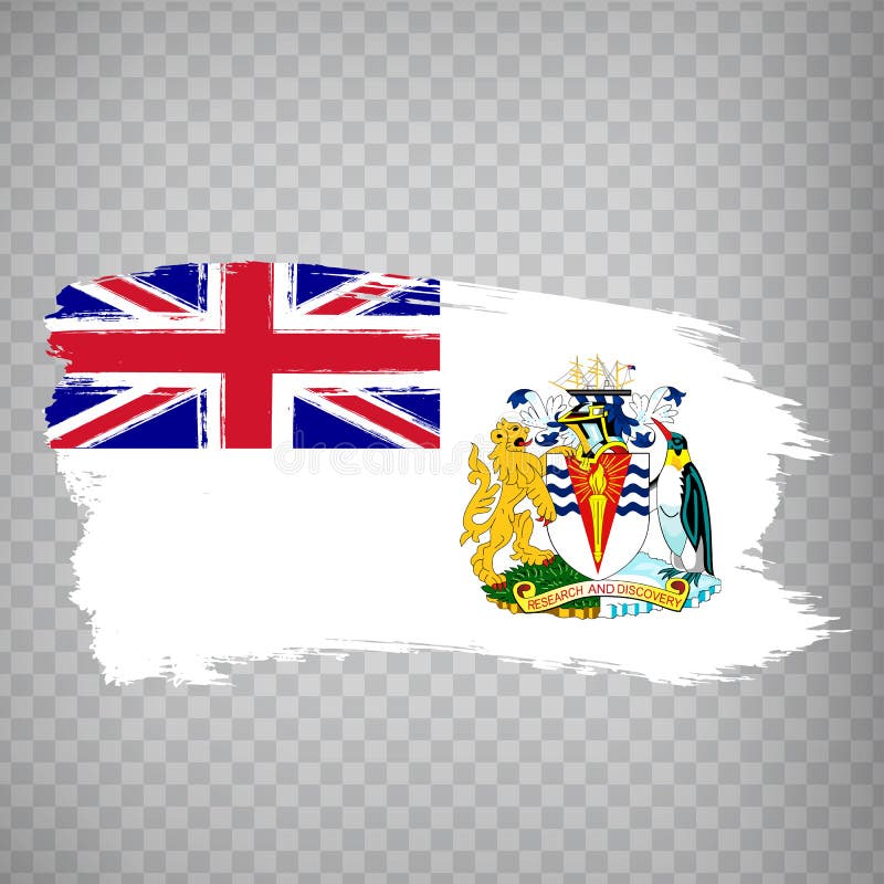 Flag British Antarctic Territory from Brush Strokes. Flag British