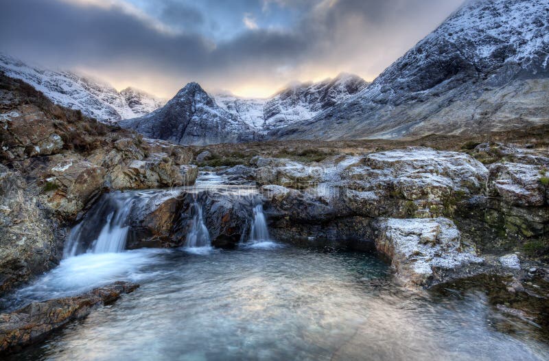 Остров Skye, Fairy бассейны стоковое фото Остров Skye, Fairy бассейны стоковое фото