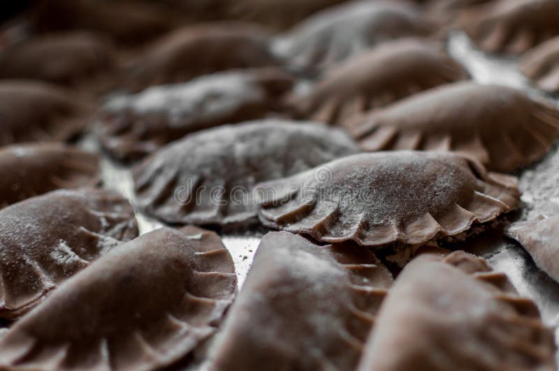 Отлитые в форму pierogi & x28; dumplings& x29; перед кипеть - традиционная заполированность & x28; Восточная Европа & x29; блюдо стоковая фотография Отлитые в форму pierogi & x28; dumplings& x29; перед кипеть - традиционная заполированность & x28; Восточная Европа & x29; блюдо стоковая фотография