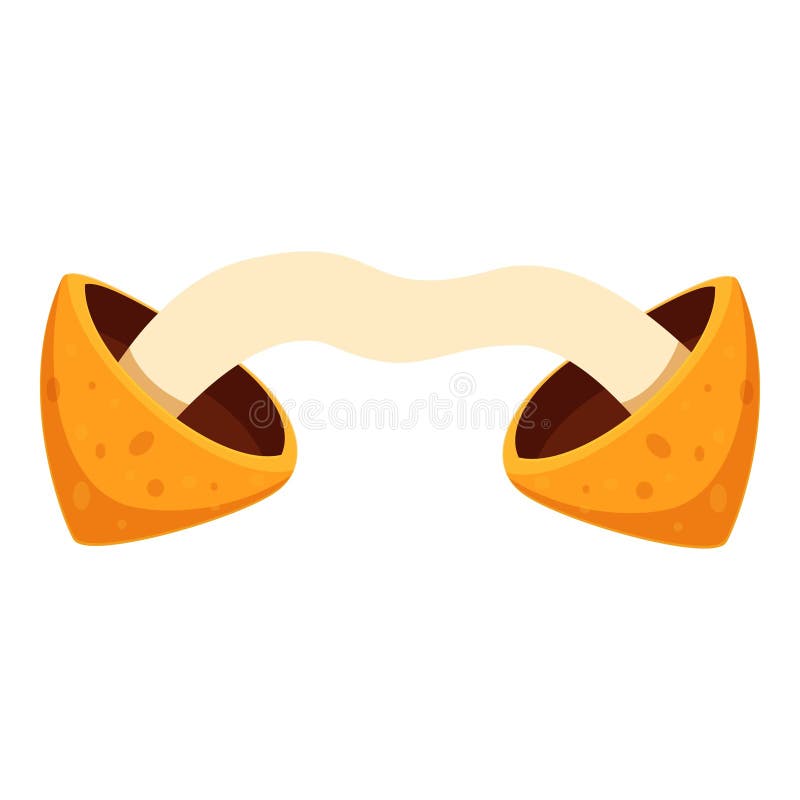 открылся файл cookie предсказания с пустой прокруткой бумаги иллюстрация штока