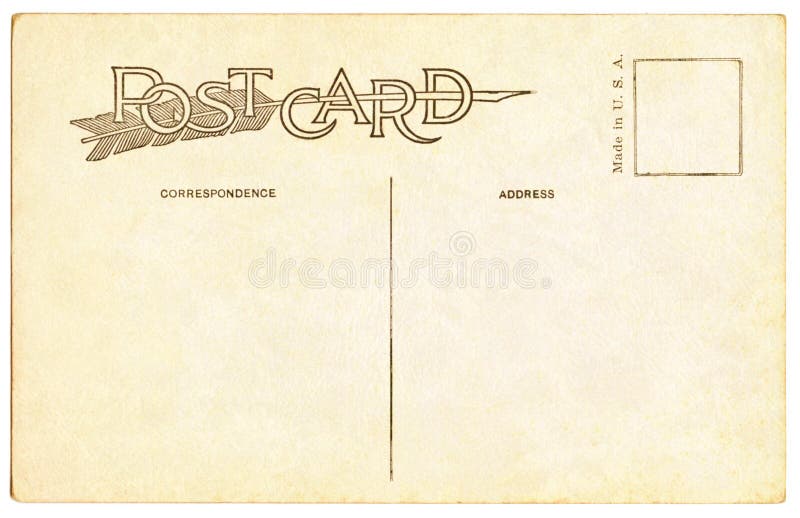 Postcard from 1910 with great quill motif. Postcard from 1910 with great quill motif