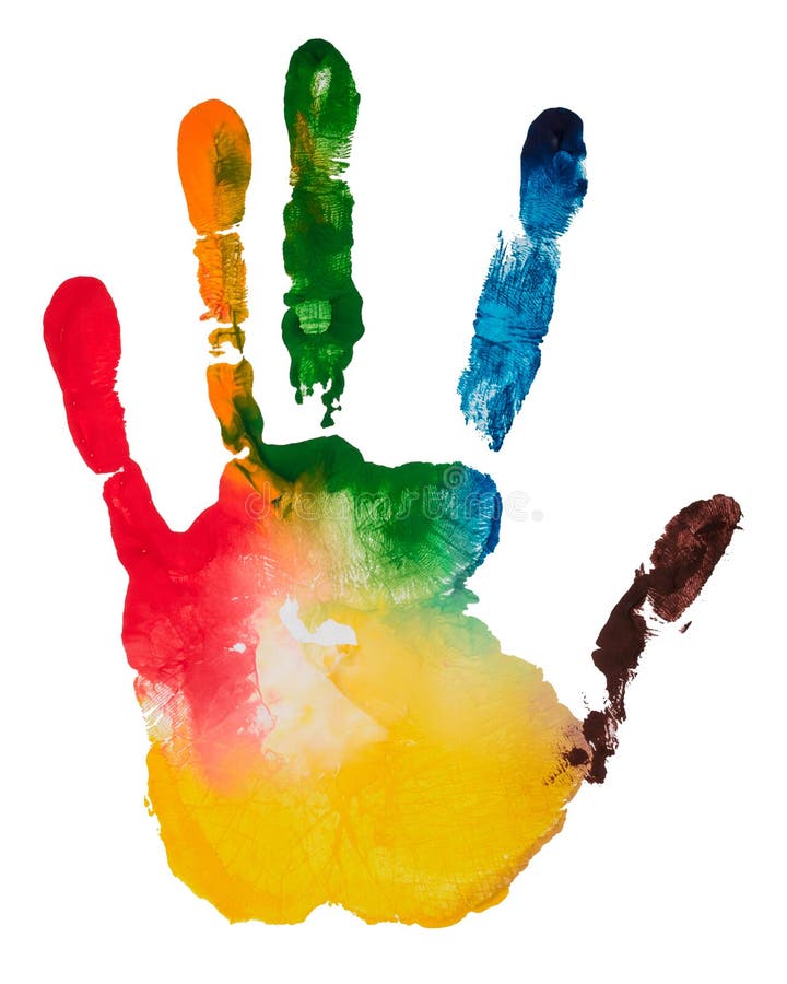 Отпечаток пальцев и пальцы левой руки с Dacteloscopic картинами ...