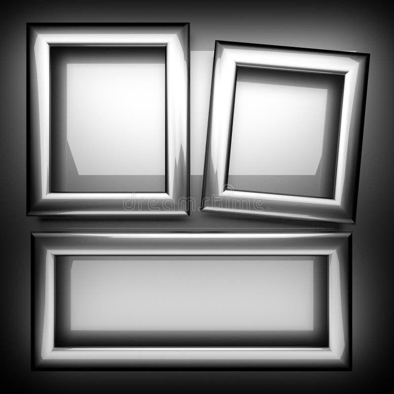 Отполированная предпосылка металла 3d изолировало представленный видео- белый мир иллюстрация штока