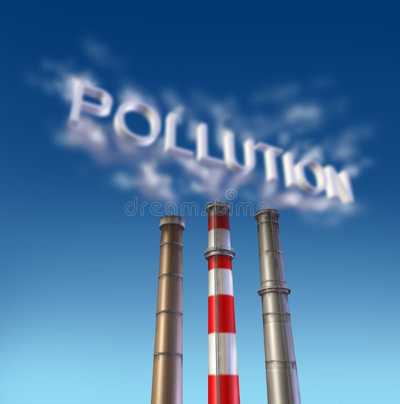 Pollution and poison smoke stack with dirty chimney. Pollution and poison smoke stack with dirty chimney.