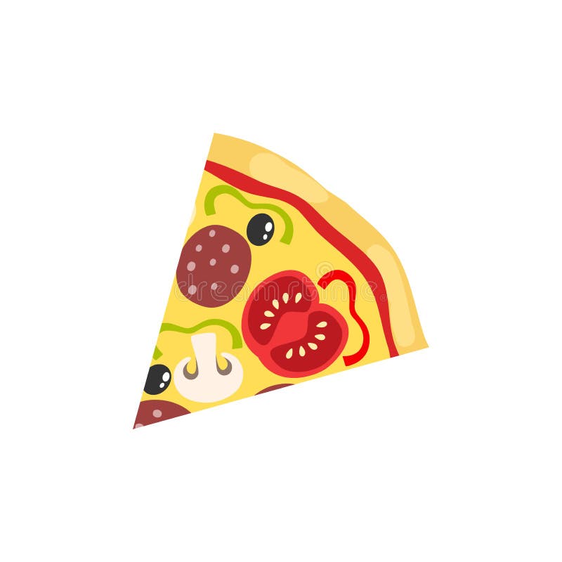 Отрезанная часть шаржа clipart пиццы Часть пиццы с томатами, pepperoni и грибами бесплатная иллюстрация Отрезанная часть шаржа clipart пиццы Часть пиццы с томатами, pepperoni и грибами бесплатная иллюстрация
