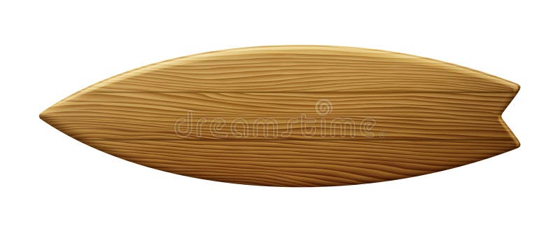 Очистите деревянный Surfboard иллюстрация вектора Очистите деревянный Surfboard иллюстрация вектора