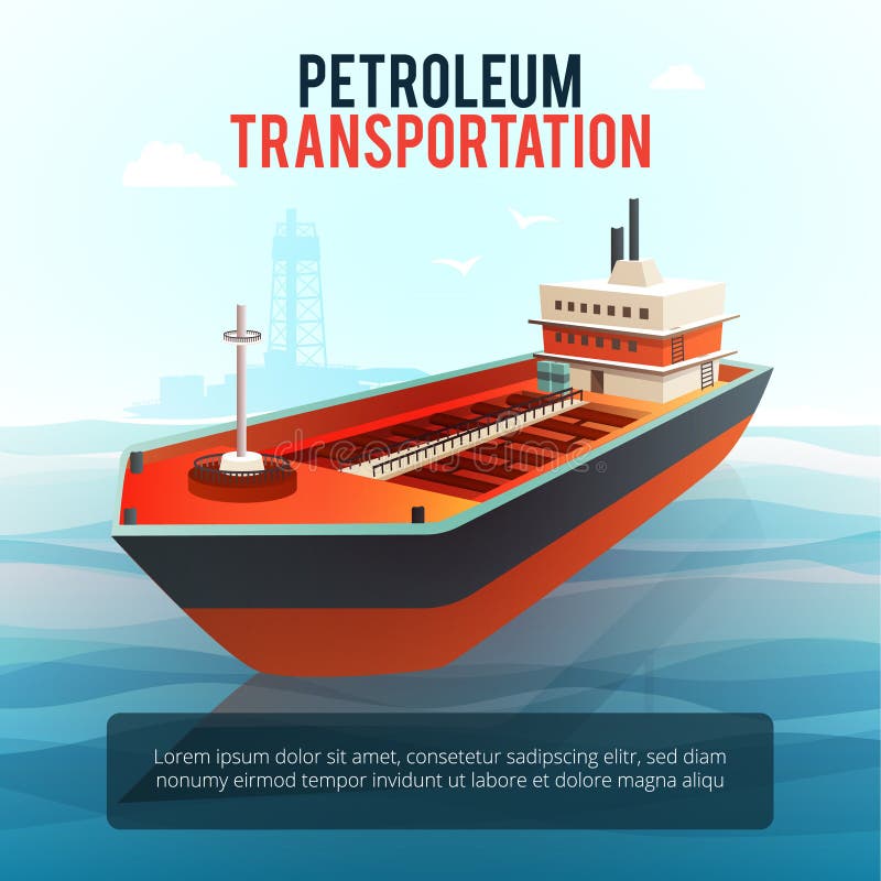 Плакат топливозаправщика транспорта нефти масла равновеликий иллюстрация штока Плакат топливозаправщика транспорта нефти масла равновеликий иллюстрация штока