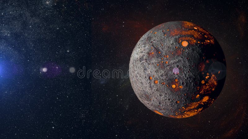 Планета чужеземца горячая на переводе предпосылки 3d межзвёздного облака бесплатная иллюстрация Планета чужеземца горячая на переводе предпосылки 3d межзвёздного облака бесплатная иллюстрация