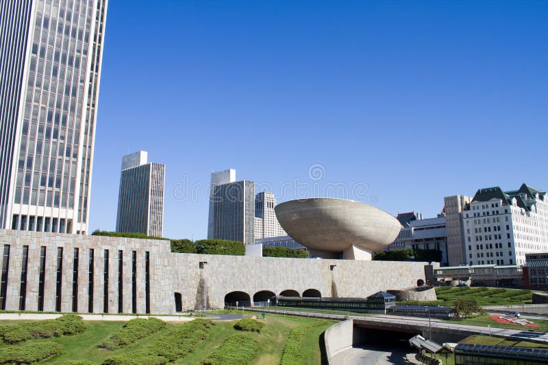 Площадь Имперского штата Albany Нью-Йорка стоковая фотография rf