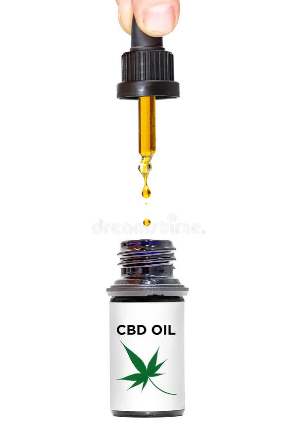 Падения масла CBD изолированные на белизне стоковое изображение rf Падения масла CBD изолированные на белизне стоковое изображение rf