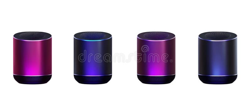 Пакет Bluetooth Speaker на прозрачном фоне для аудио-иконок Tech Design или иллюстраций портативных устройств.