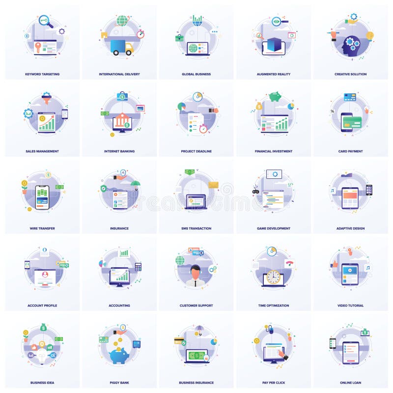 Пакет Flat Illustrations Services Seo Services иллюстрация вектора Пакет Flat Illustrations Services Seo Services иллюстрация вектора
