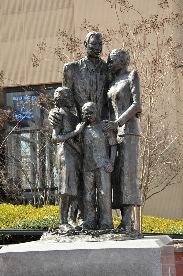 The memorial on River Street in Savannah honors African-American families who endured the horrors of slavery and worked for development of Georgia working in the cotton trade. The memorial on River Street in Savannah honors African-American families who endured the horrors of slavery and worked for development of Georgia working in the cotton trade