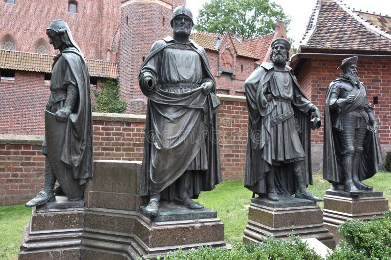 памятник в замке мальборк в польше стоковые изображения